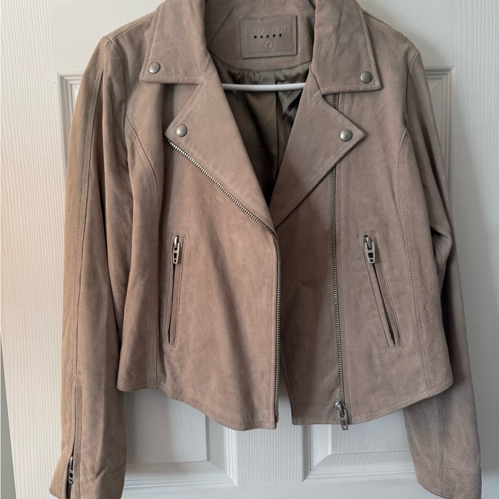 Blank NYC Taupe Leather Jacket